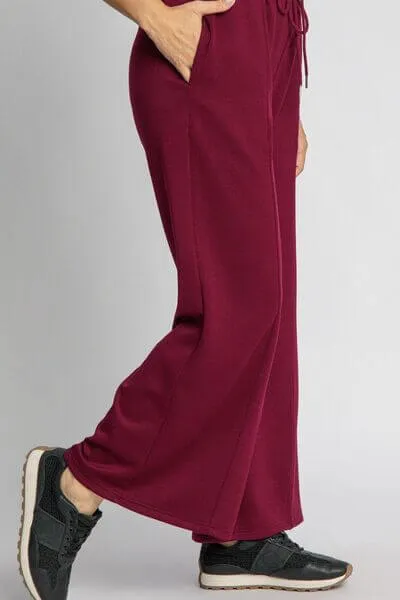 Drawstring Wide Leg Pants with Pockets – Comfort & Style
