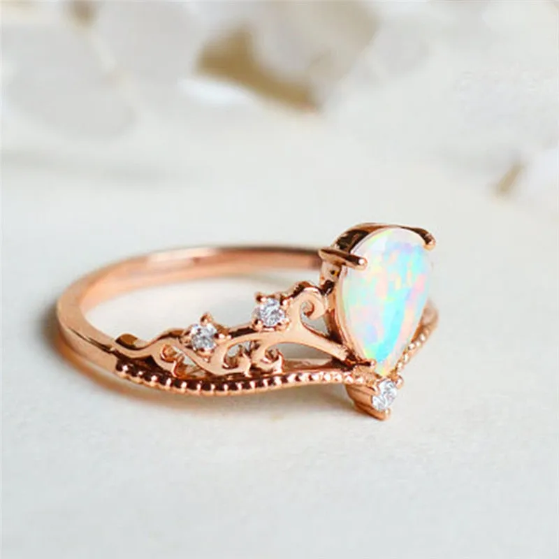 Elegant Fire Opal Ring