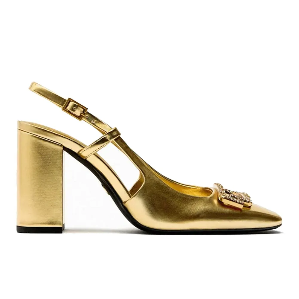Elegant Women Sling Back Shoes Modern Office Heels