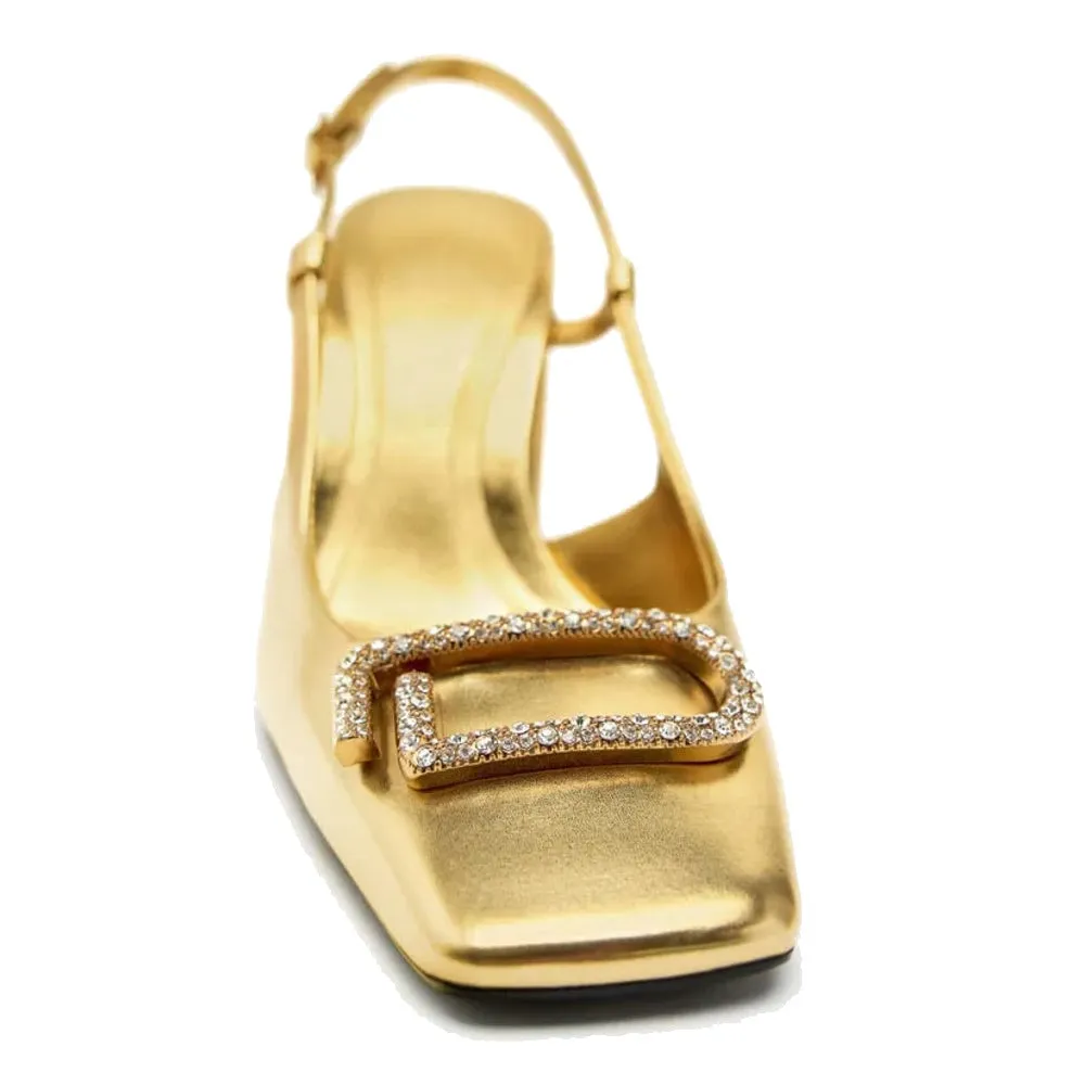 Elegant Women Sling Back Shoes Modern Office Heels