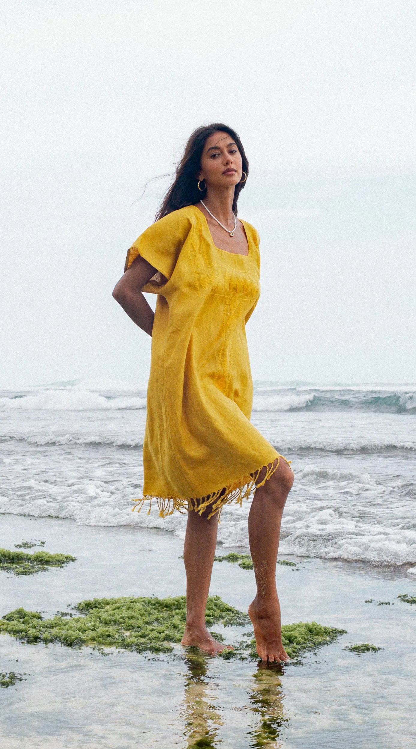 Embroidery Tanya Kaftan | Gold