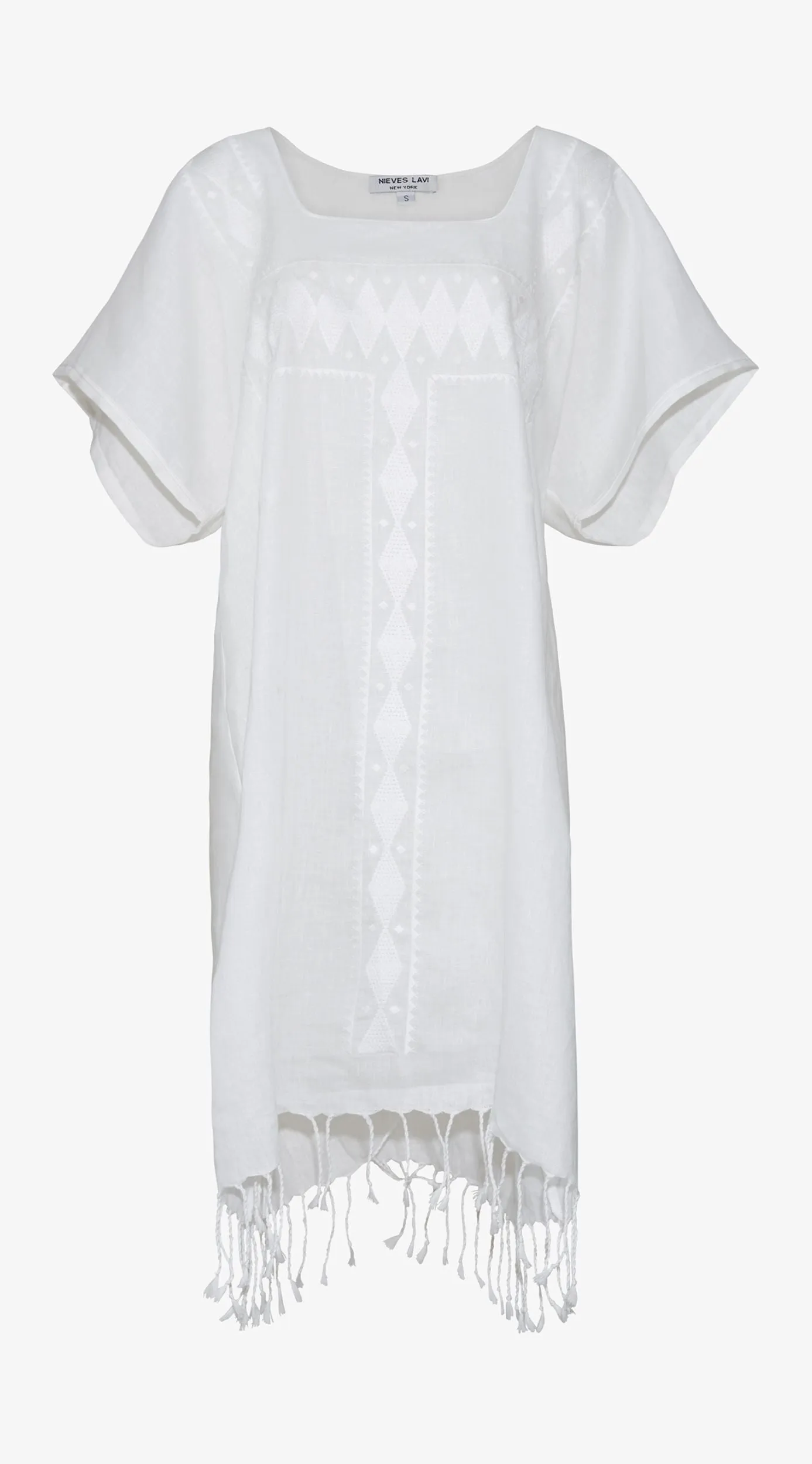 Embroidery Tanya Kaftan | White