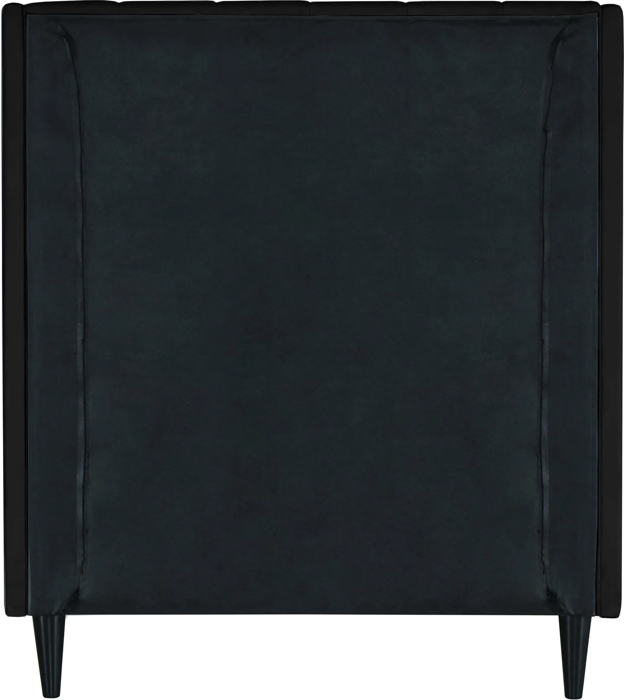 Eva Black Velvet Twin Bed