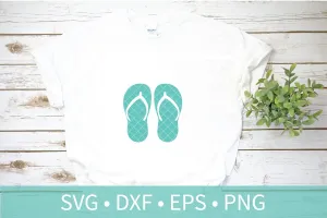 Flip Flops SVG DXF EPS Silhouette Cut File