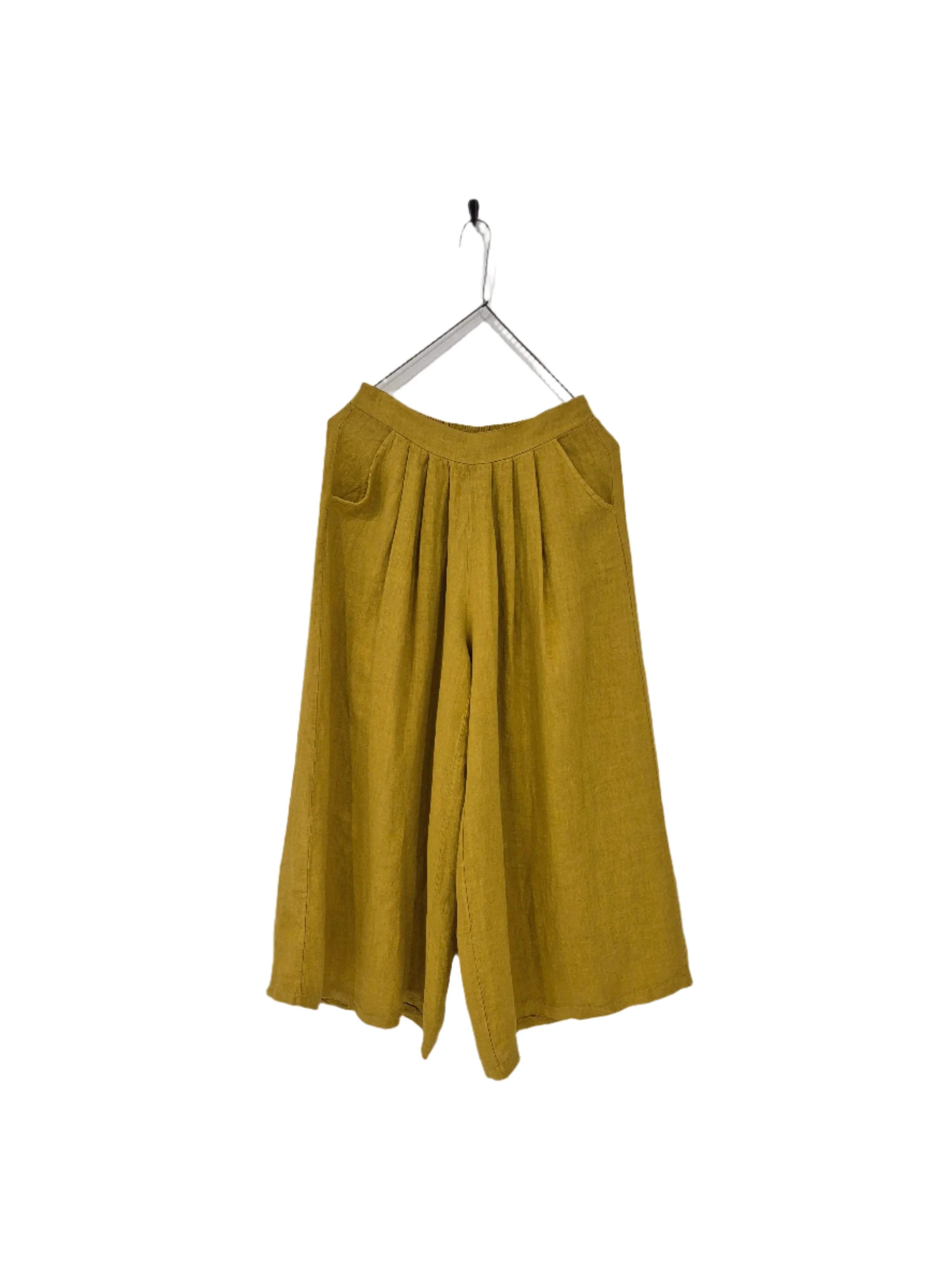 Full Length Wide Leg Linen Pants