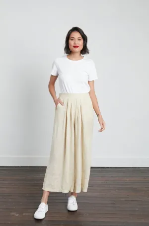 Full Length Wide Leg Linen Pants