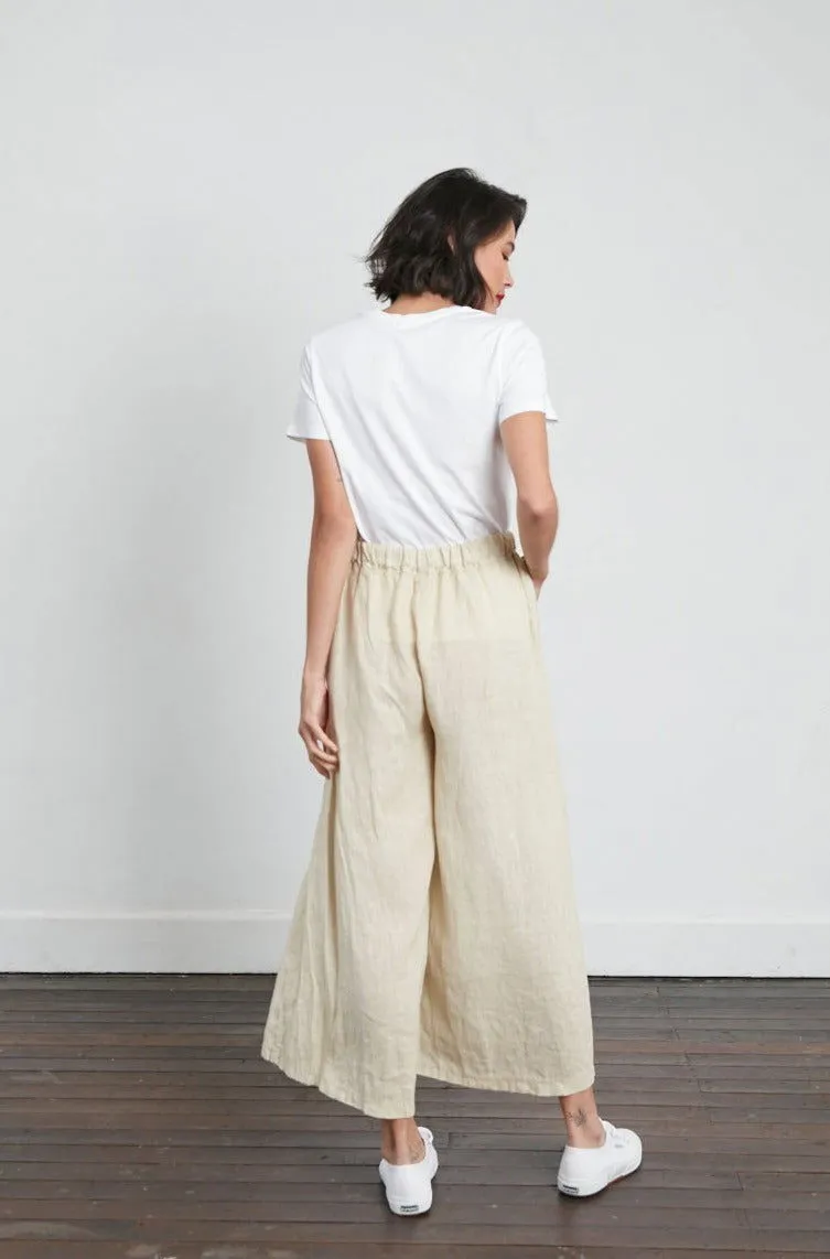 Full Length Wide Leg Linen Pants