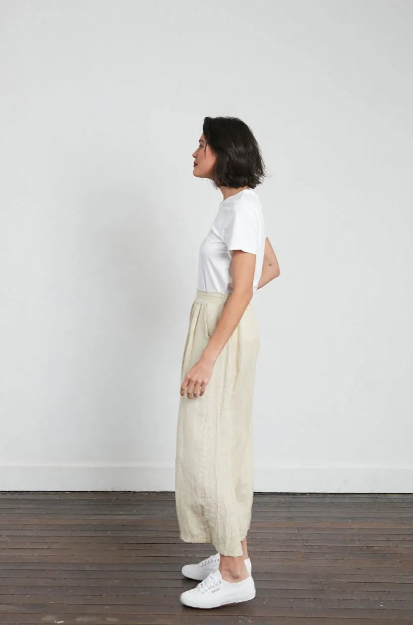Full Length Wide Leg Linen Pants