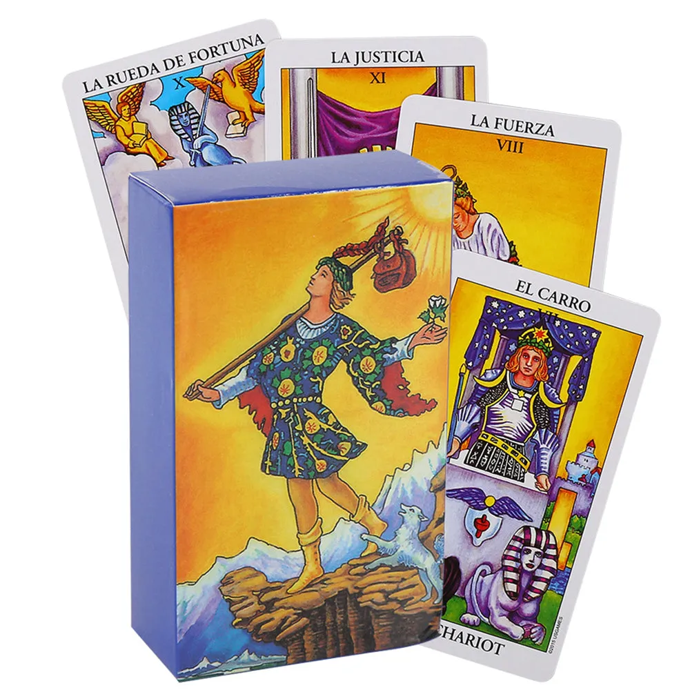 Golden Foil Tarot Black Flip Table Game Divination Mysterious Tarot Card