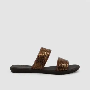 Grendha Buriti Icone Slide Brown 18694