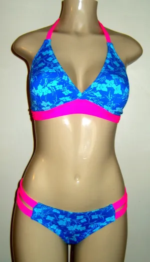 Halter Shaper Swimwear Top  / Strappy Bikini Bottom