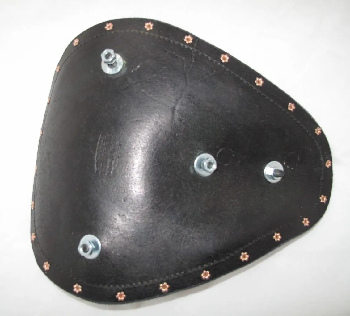 Harley Sportster Spring Seat Chopper Bobber Black White Random Alligator Rivets