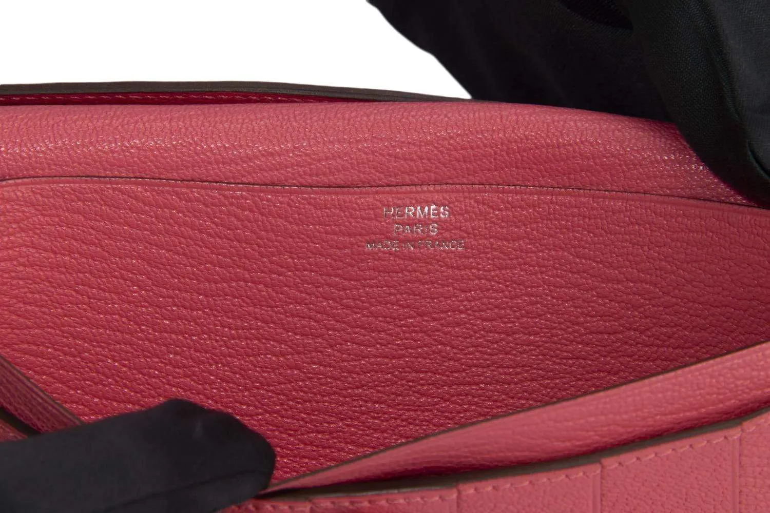 Hermes Bearn Wallet Rouge Piment Color, Stamp X, Chevre Leather, Silver Hardware, no Dust Cover & Box