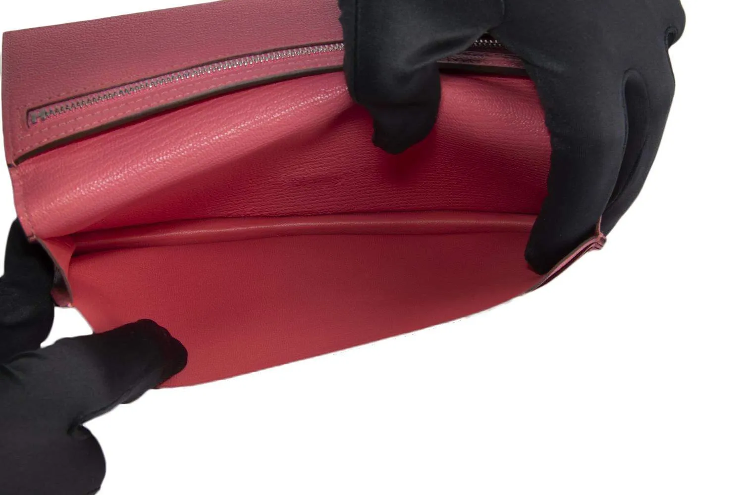 Hermes Bearn Wallet Rouge Piment Color, Stamp X, Chevre Leather, Silver Hardware, no Dust Cover & Box