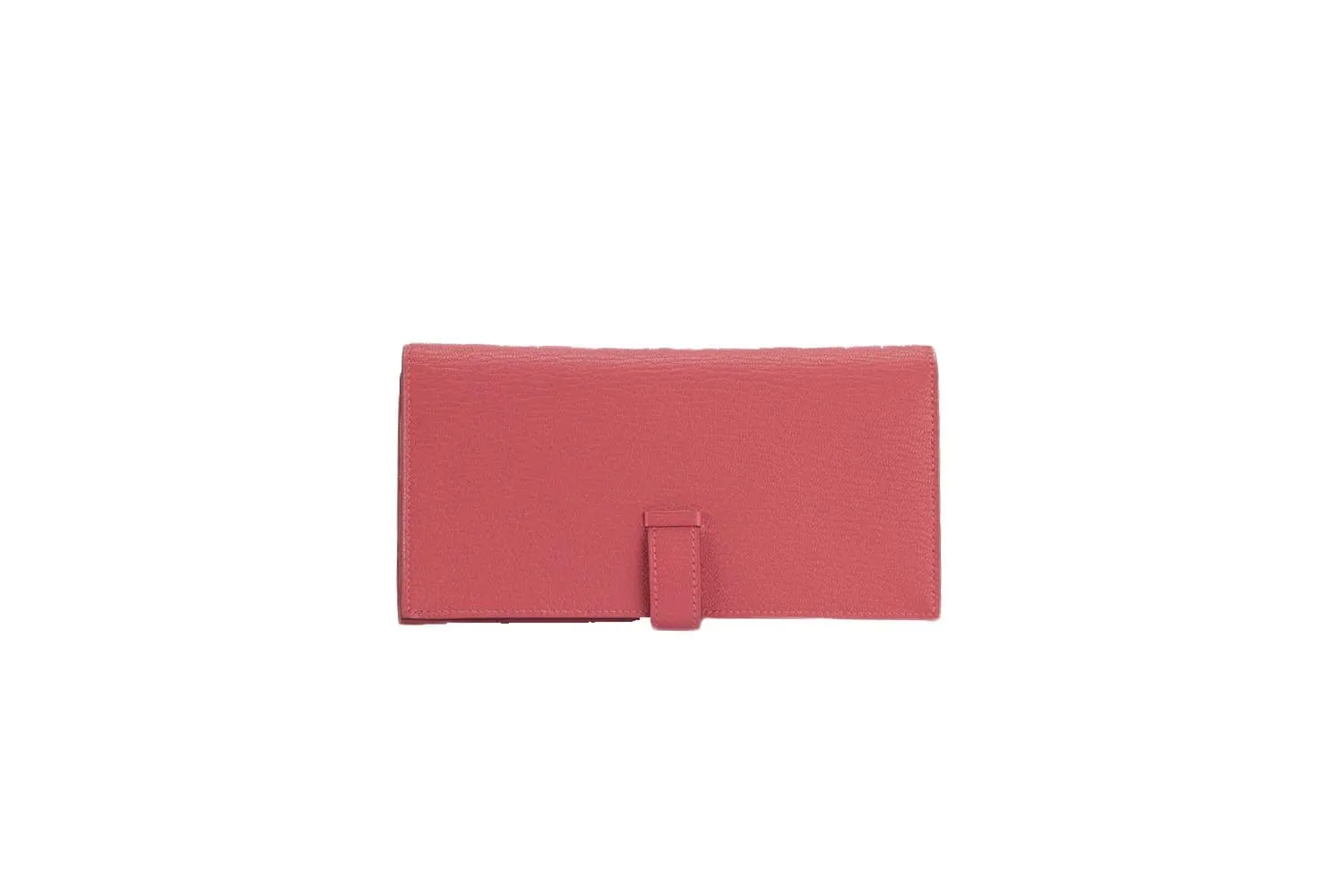 Hermes Bearn Wallet Rouge Piment Color, Stamp X, Chevre Leather, Silver Hardware, no Dust Cover & Box