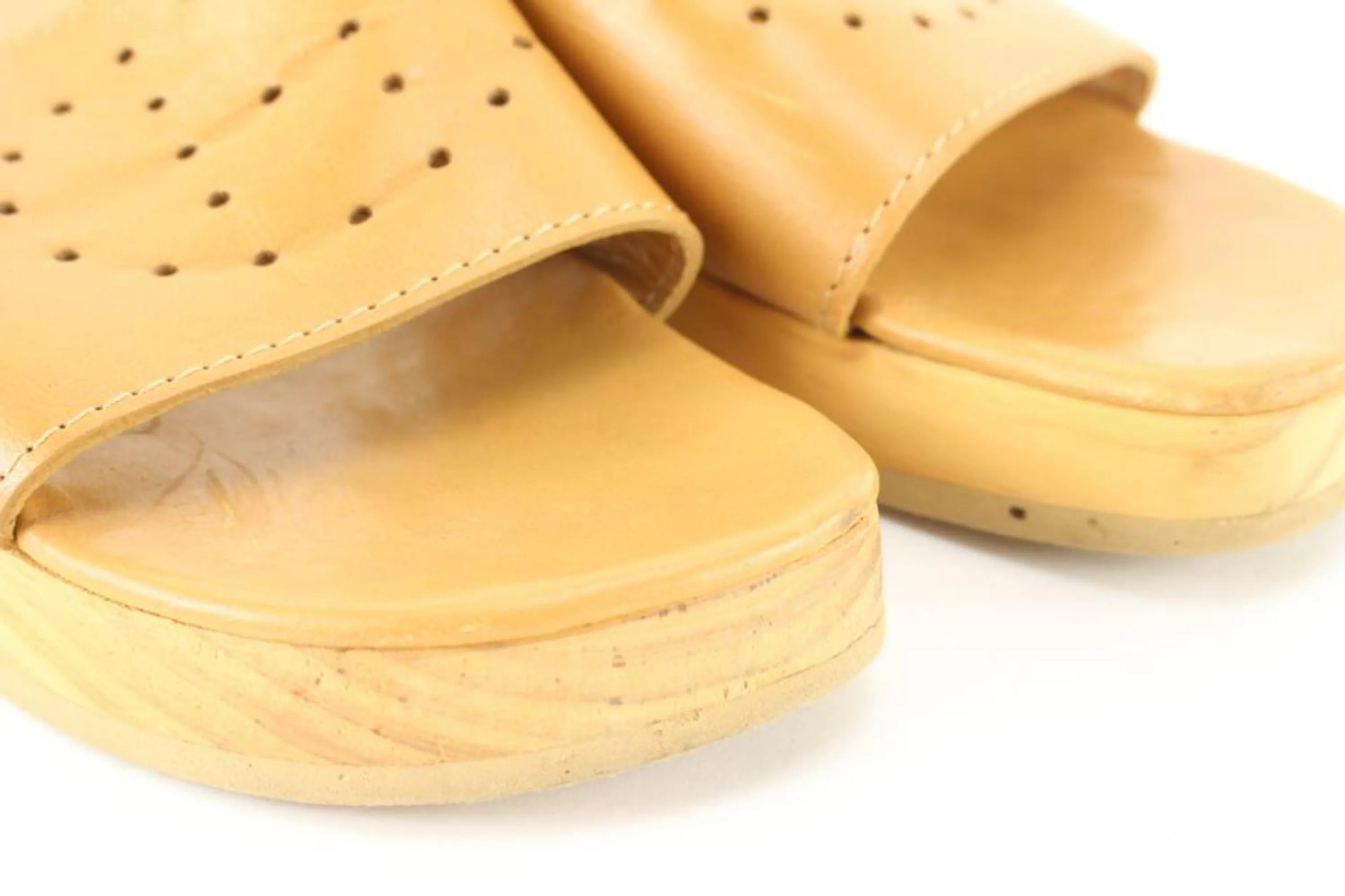 Hermès Women's Size 35 Evelyne Leather Clog Sandal Slides 51h628s