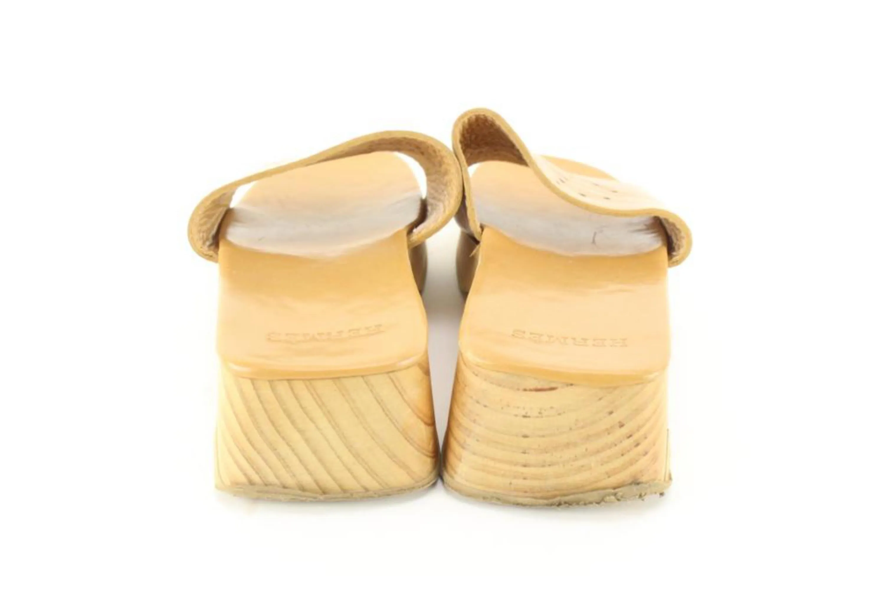 Hermès Women's Size 35 Evelyne Leather Clog Sandal Slides 51h628s
