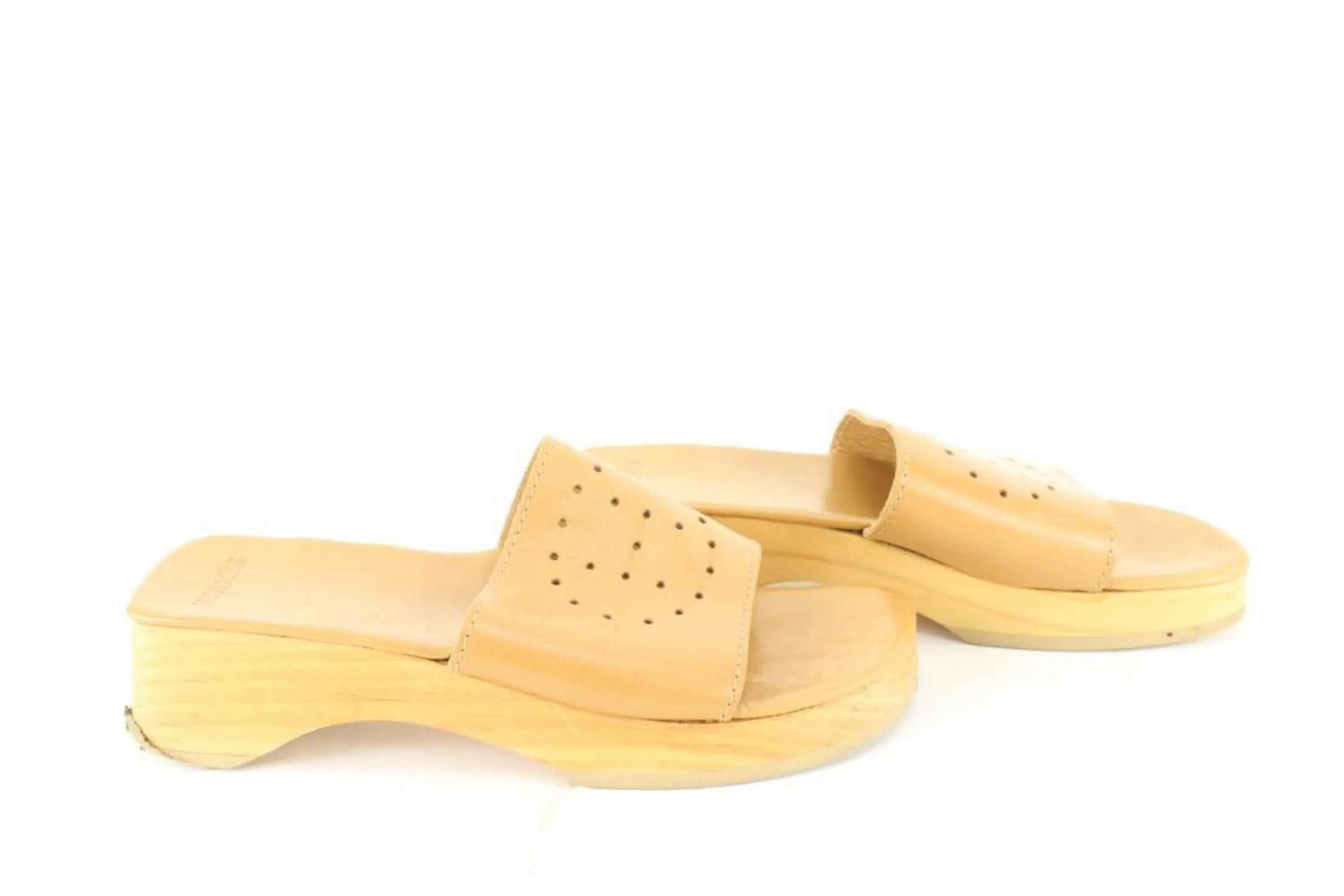 Hermès Women's Size 35 Evelyne Leather Clog Sandal Slides 51h628s