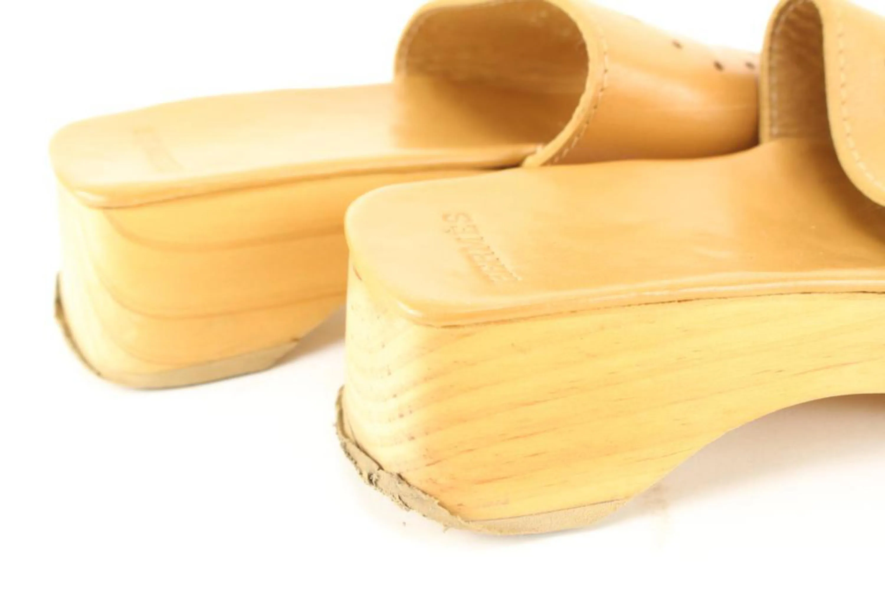 Hermès Women's Size 35 Evelyne Leather Clog Sandal Slides 51h628s
