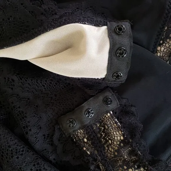 HeyShape Half Laced Thong Stretchy Shapewear Slimming Bodysuit Black Tan 3XL