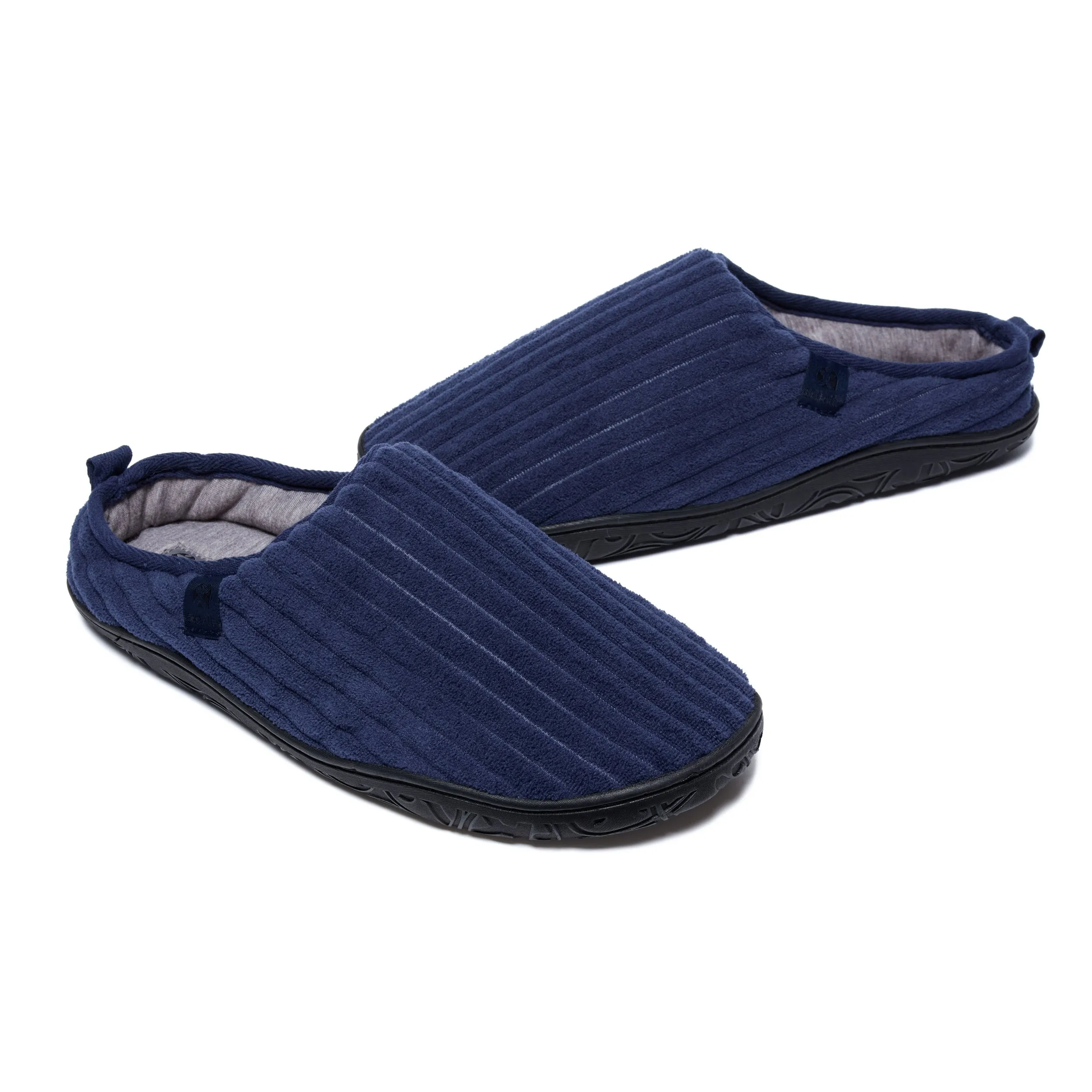 Jamie - Jumbo Cord Mule Slipper - Navy
