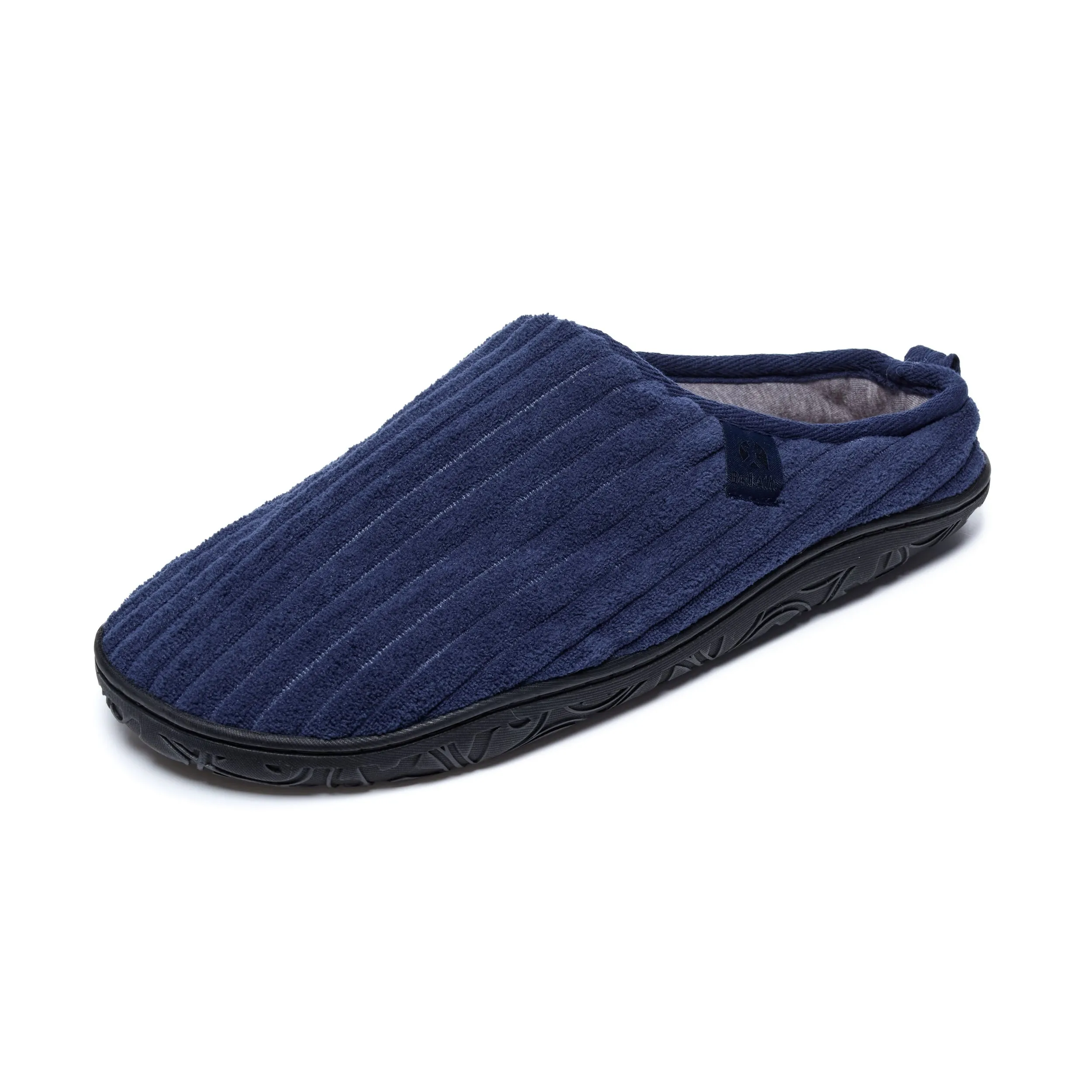 Jamie - Jumbo Cord Mule Slipper - Navy
