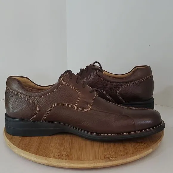 Johnston &amp; Murphy Shuler Bicycle Dark Brown Leather Lace Up Derby Men's Size 12