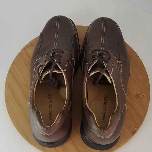 Johnston &amp; Murphy Shuler Bicycle Dark Brown Leather Lace Up Derby Men's Size 12