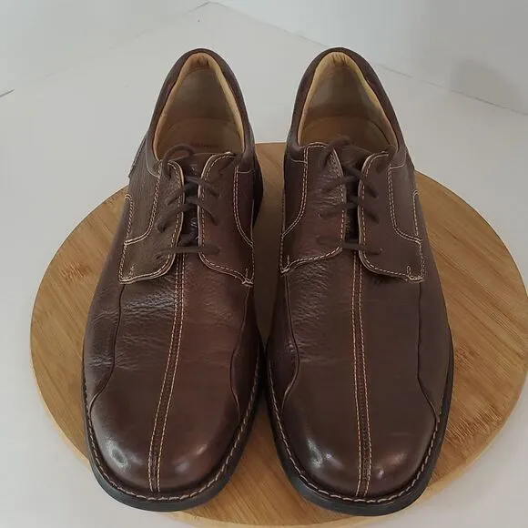 Johnston &amp; Murphy Shuler Bicycle Dark Brown Leather Lace Up Derby Men's Size 12