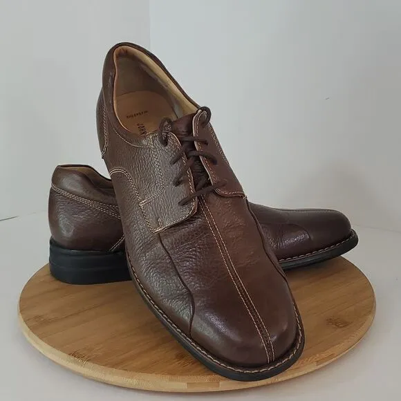 Johnston &amp; Murphy Shuler Bicycle Dark Brown Leather Lace Up Derby Men's Size 12
