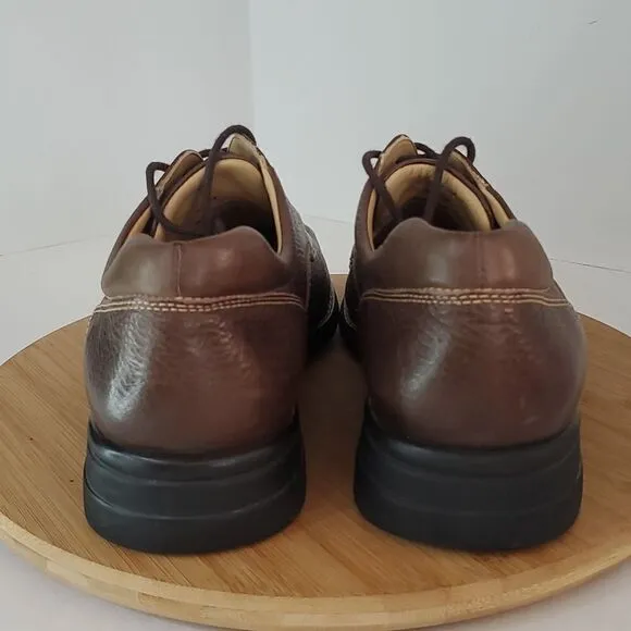 Johnston &amp; Murphy Shuler Bicycle Dark Brown Leather Lace Up Derby Men's Size 12