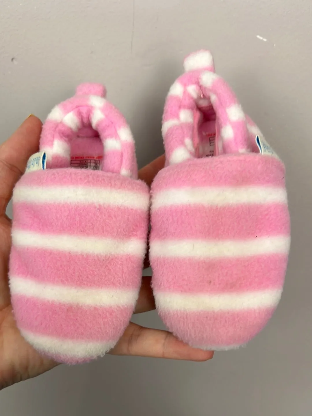 Jojo Maman Bebe Pink slippers 12-18m