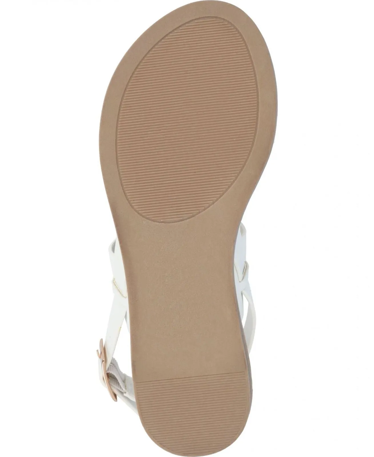 Journee Collection Womens Dual Strap Open-Toe Sandal LAVINE-SANDAL White 6.5M