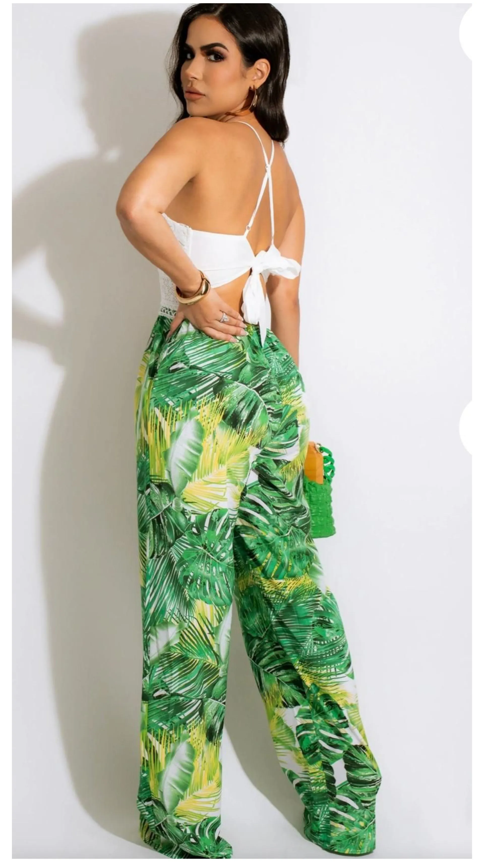 Jungle Chic Floral Jumpsuit | Green