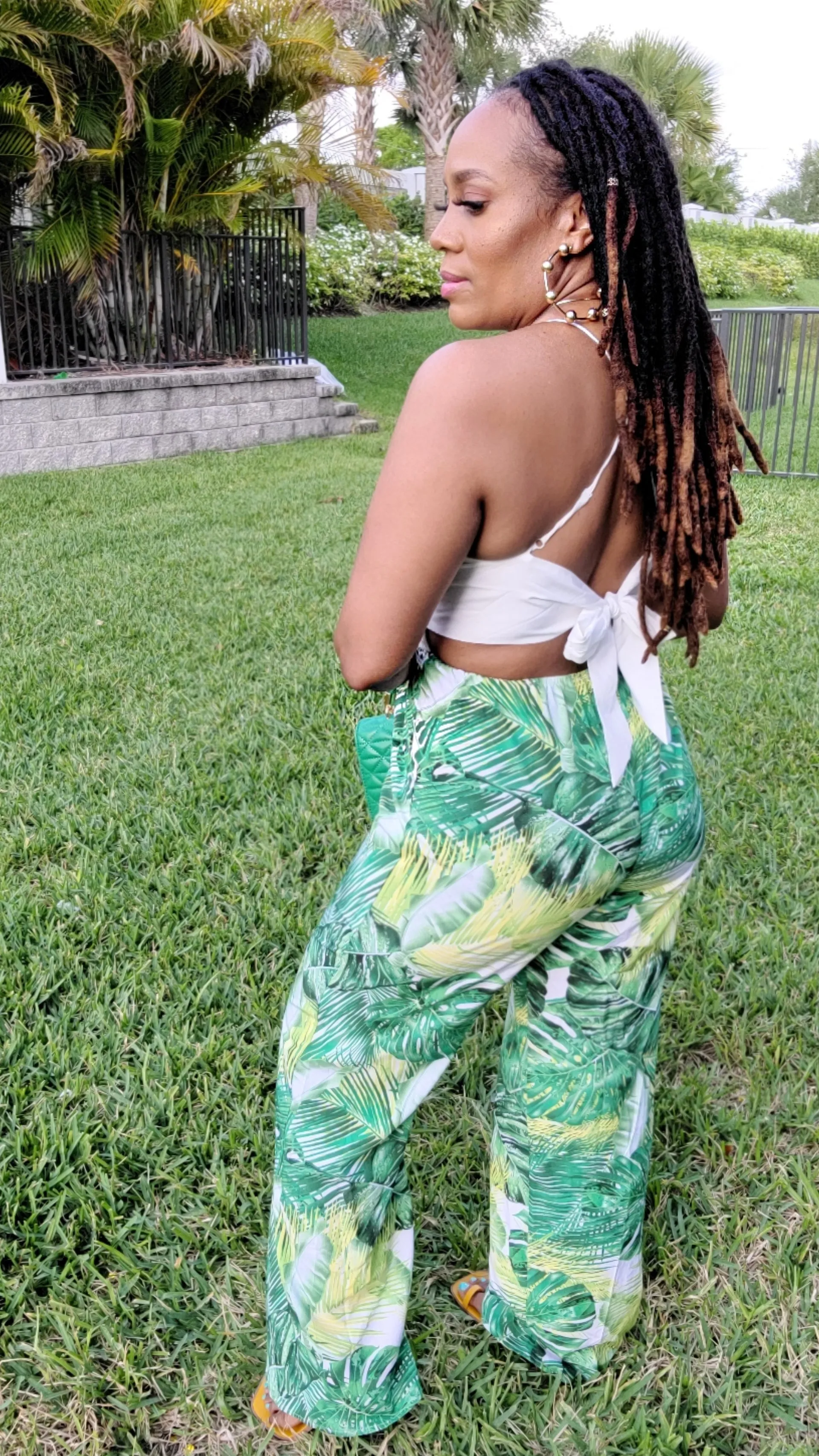 Jungle Chic Floral Jumpsuit | Green