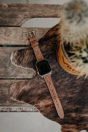 Leather Plain Brown Watch Band (2 Sizes)