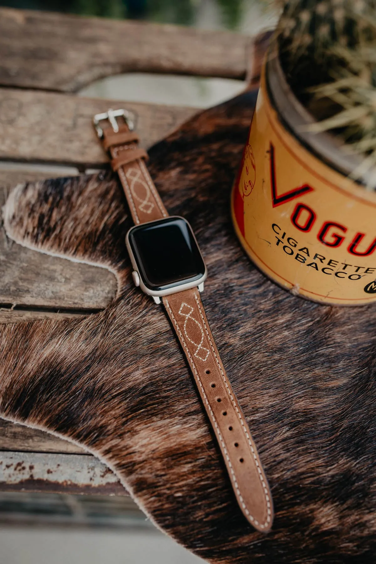 Leather Plain Brown Watch Band (2 Sizes)