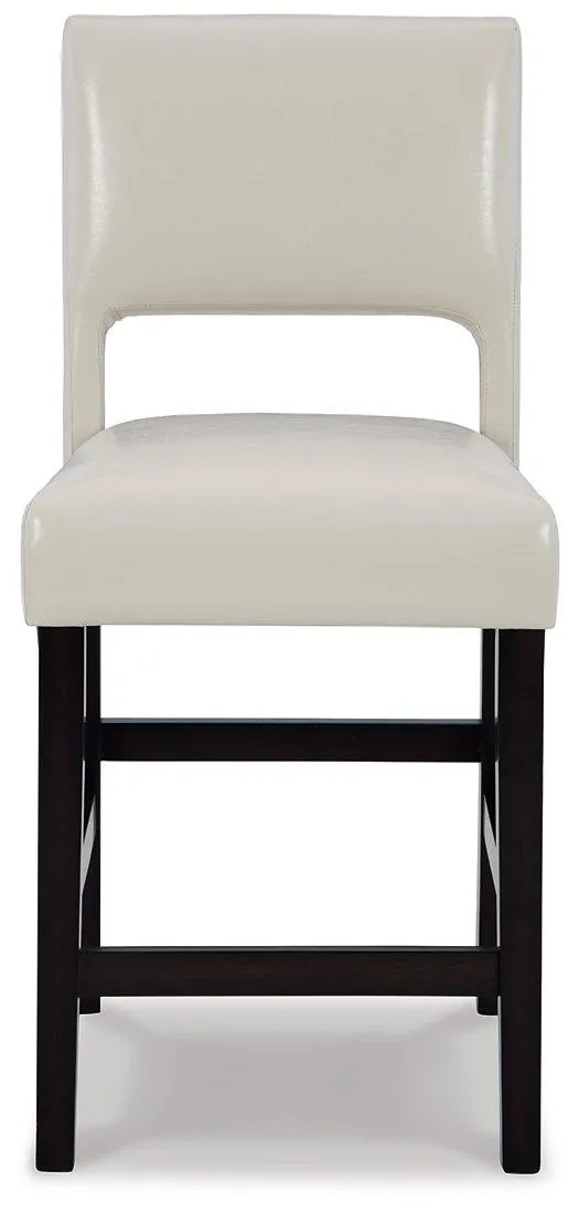 Leektree Ivory/Brown Counter Height Bar Stool (Set of 2)