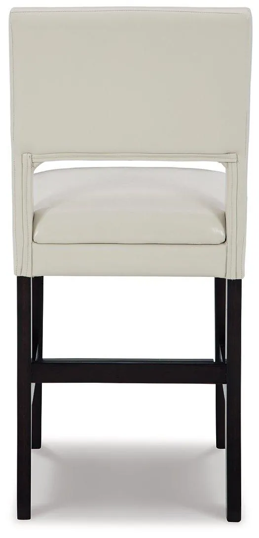 Leektree Ivory/Brown Counter Height Bar Stool (Set of 2)