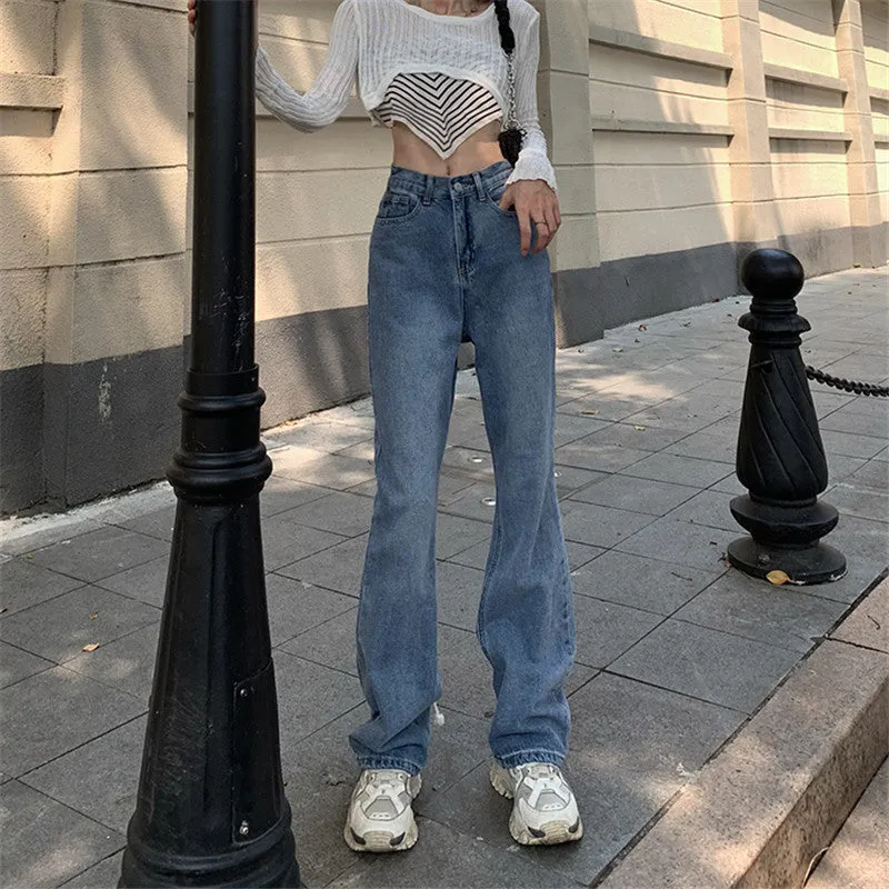 Light Blue Strappy Jeans ER5772