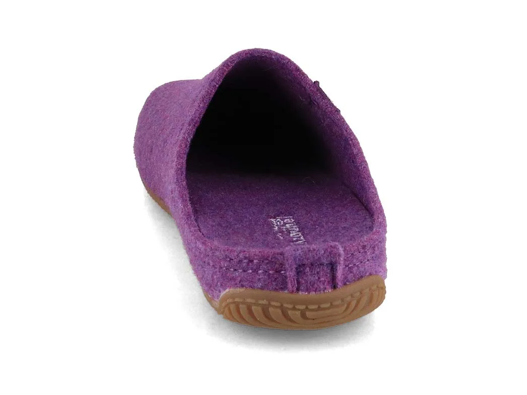 Living Kitzbühel Women Felt Slippers 'Swiss Cross', purple magic