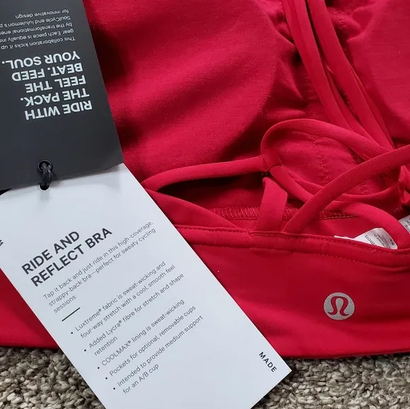 Lululemon Ride &amp; Reflect Bra *lululemon X SoulCycle NWT