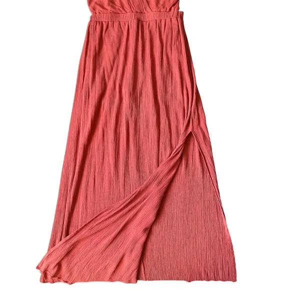 Lulus Lost in Paradise Rusty Rose Cut-outBack V-Neck Maxi Dress Open Back S