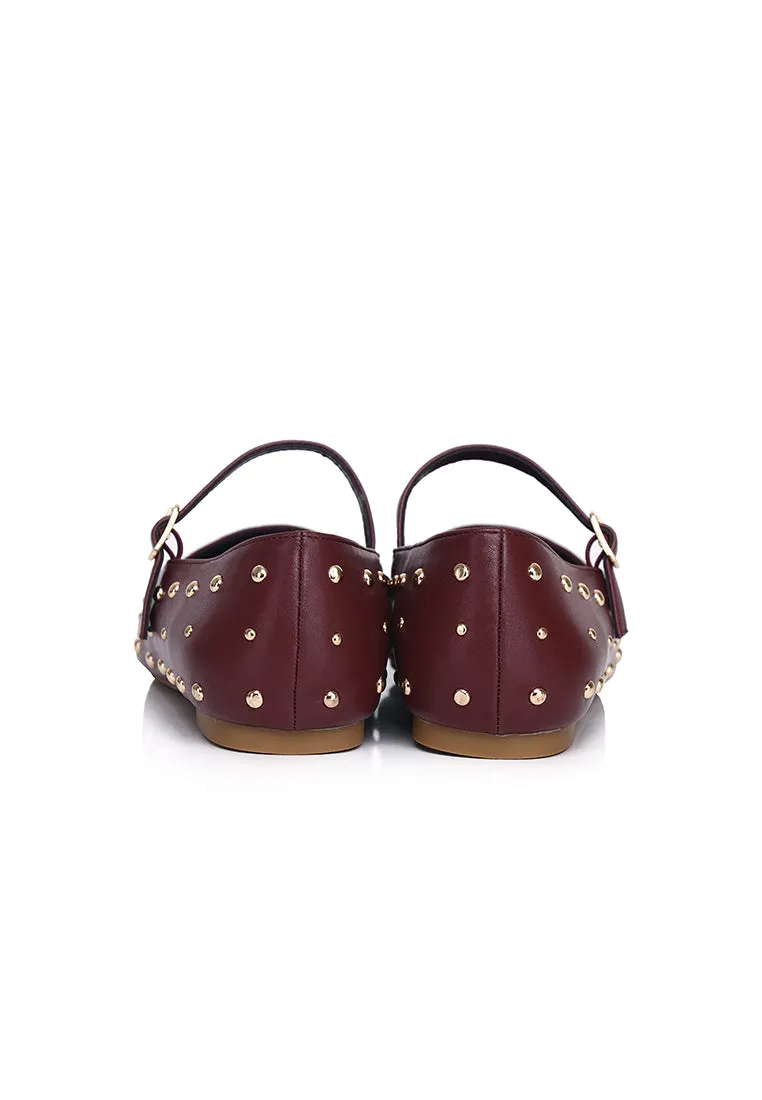 Lyla Ballerina & Flats With Stub (Maroon)