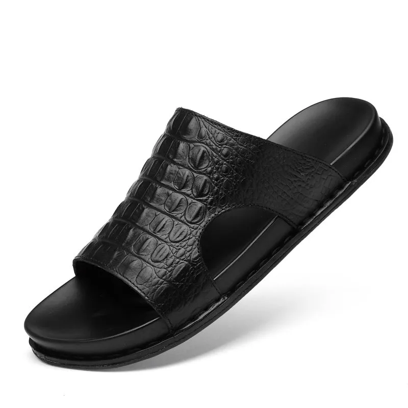 Men's Flip-flops Laminated Floral Sandals And Slippers
