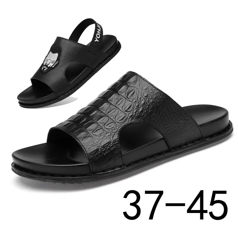 Men's Flip-flops Laminated Floral Sandals And Slippers