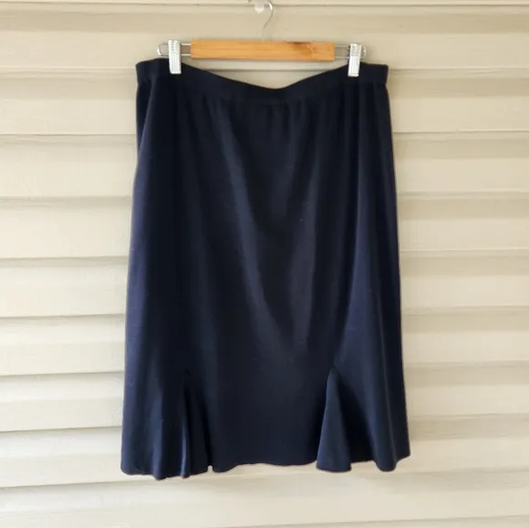 Ming Wang black jersey flip skirt XL