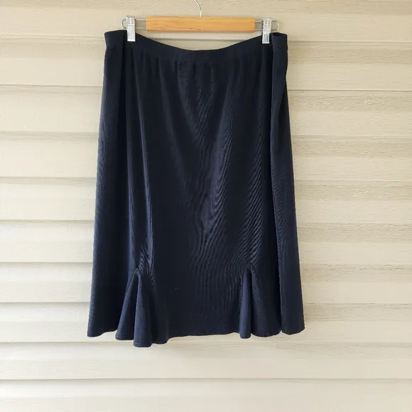 Ming Wang black jersey flip skirt XL