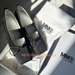 MM6 Maison Margiela Black Ballet flats