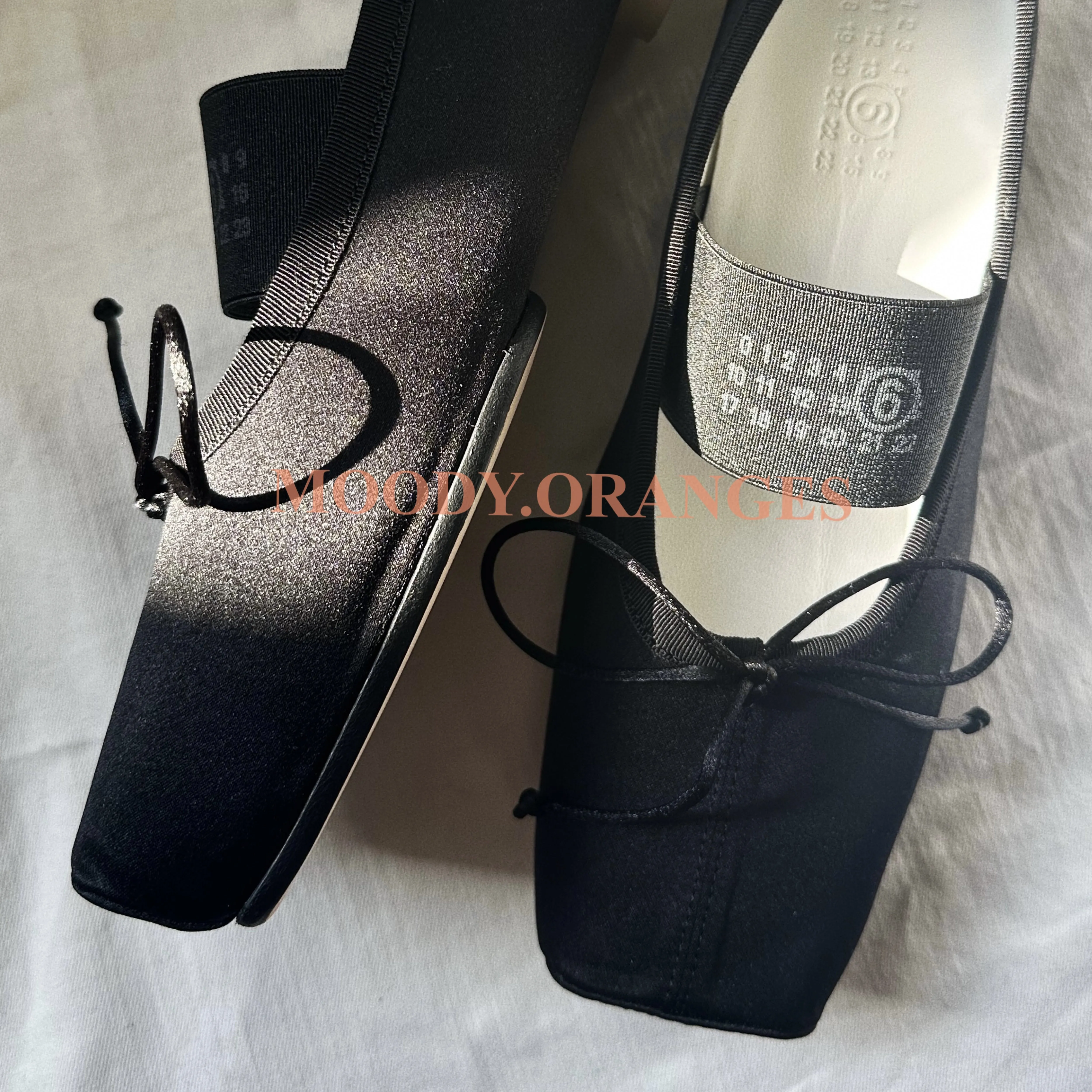 MM6 Maison Margiela Black Ballet flats